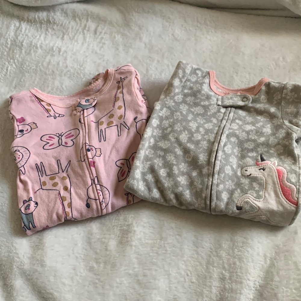 Carters 3 Month Baby Girl Footie Pajamas